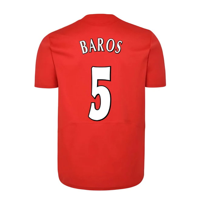 Liverpool FC 2005 Istanbul Home Shirt (Baros 5)-SoccerKits Hub | Buy Soccer Jerseys Online